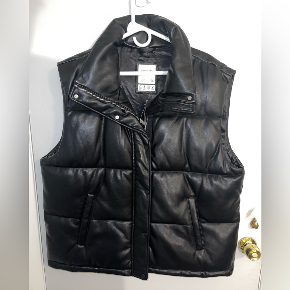 A&F leather vest